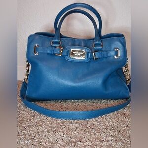 Michael Kors Dark Turquoise  East West Hamilton Bag